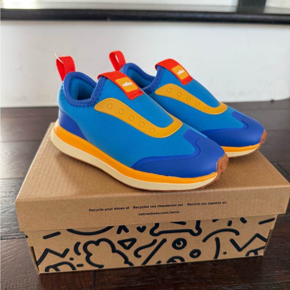 Native Kids Sneakers - Blue and Yellow